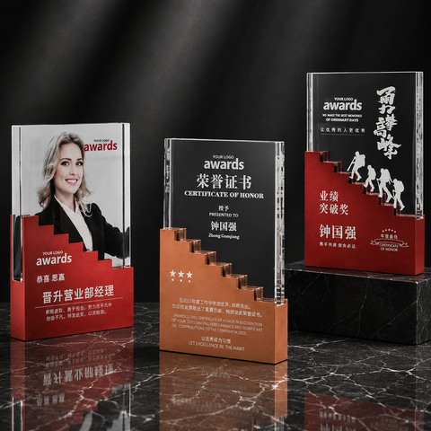 Coloured Bevel Plaque Series - custom acrylic awards with your logo